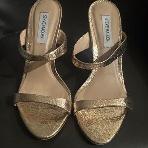 Steve Madden Shimmering Gold Sandals